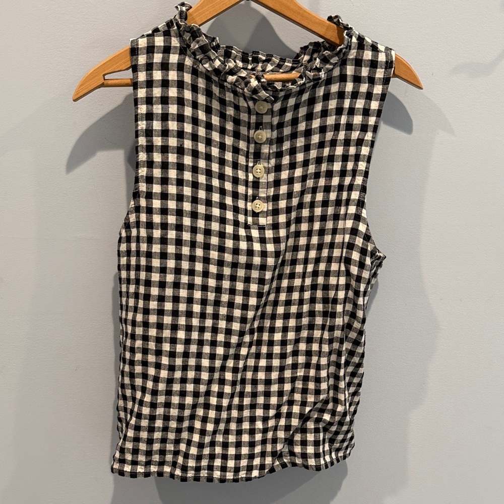 J. Crew Ruffle-Neck Sleeveless Top - Picture 4 of 5